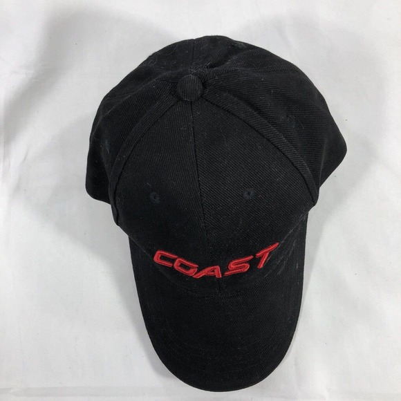 Coast Hat Cap Red Black Adjustable One Size Fits Most Strap Embroidered OSFM - Picture 7 of 12